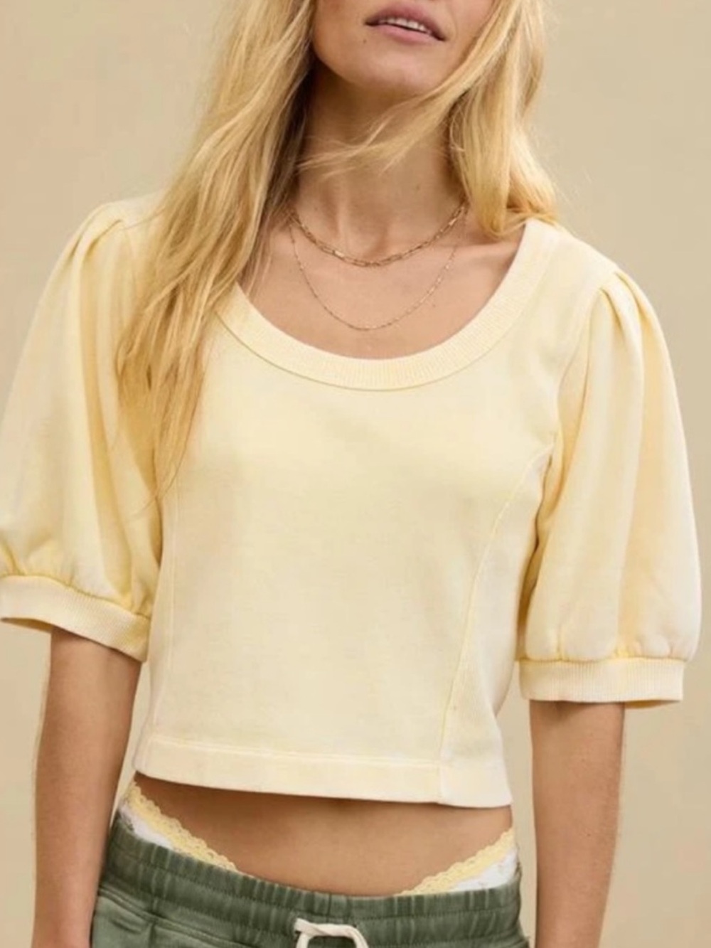 Aerie Seams Right Ballon Top